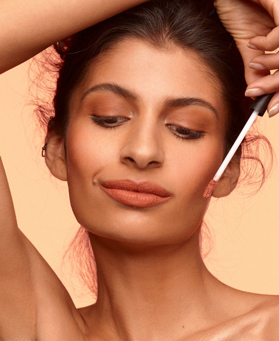 Магнитная плюшевая краска для губ NUDESTIX, цвет hot paprika — фото 4