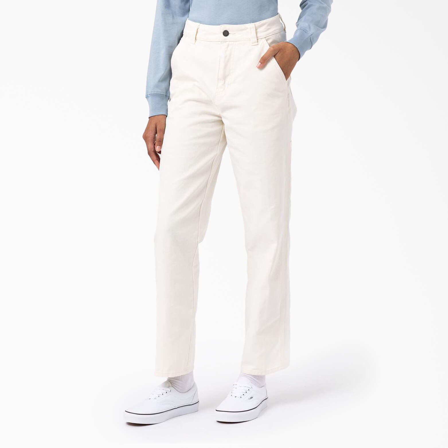 

Женские брюки Dickies из утиного полотна, цвет stonewashed cloud (s2c)