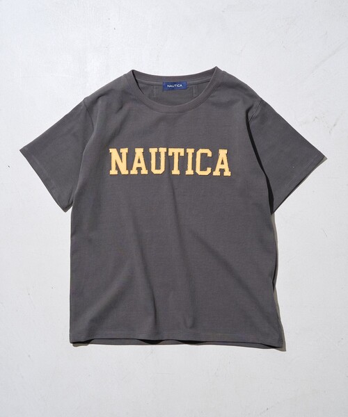 

FREAK'S STORE Футболка с аппликацией логотипа, Nautica, угольно-серый