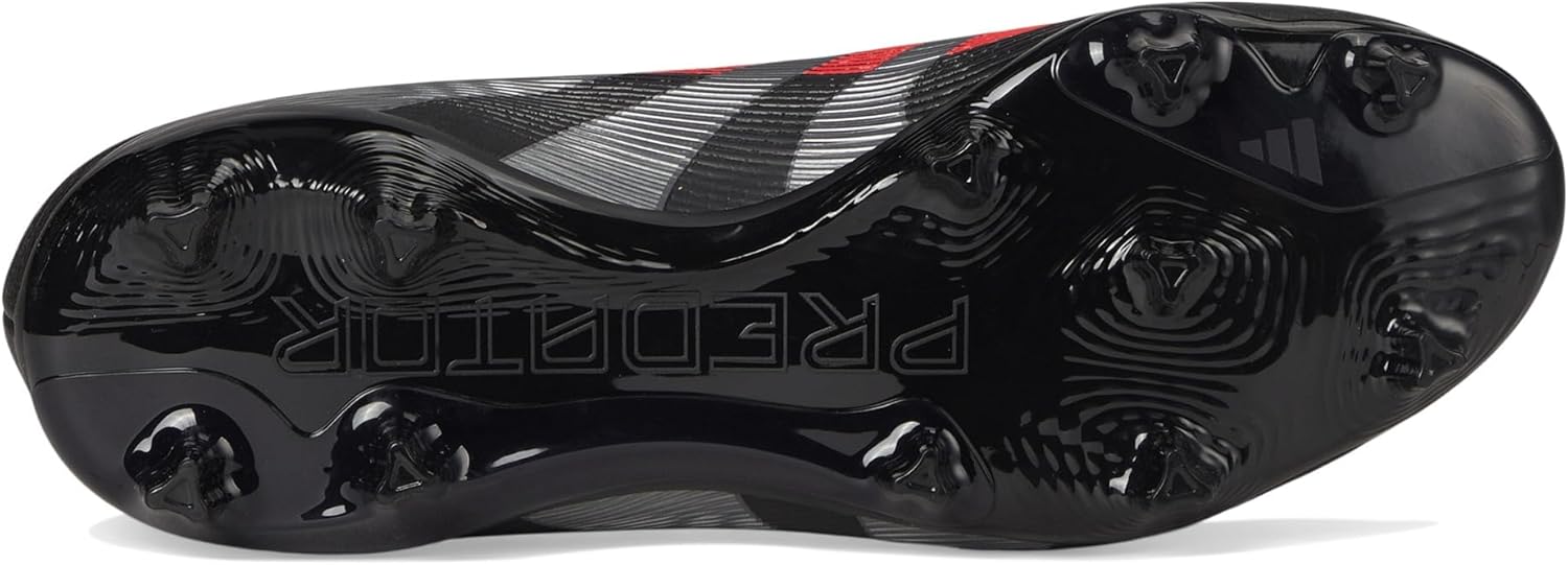 Детские кроссовки Adidas F50 League без шнурков для твердых/универсальных покрытий (унисекс), черный/красный/серый/ярко-красный — фото 4