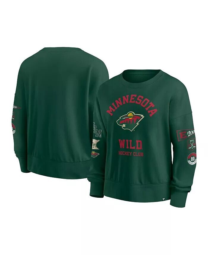 

Женская зеленая толстовка-пуловер Minnesota Wild Go Team Fanatics