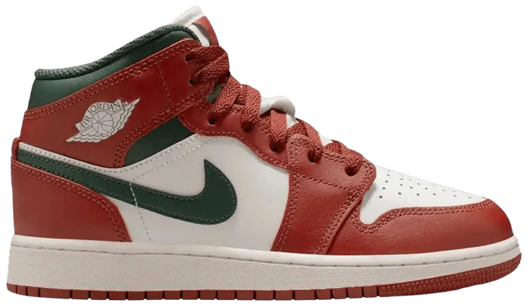 Кроссовки Air Jordan 1 Mid GS, красный