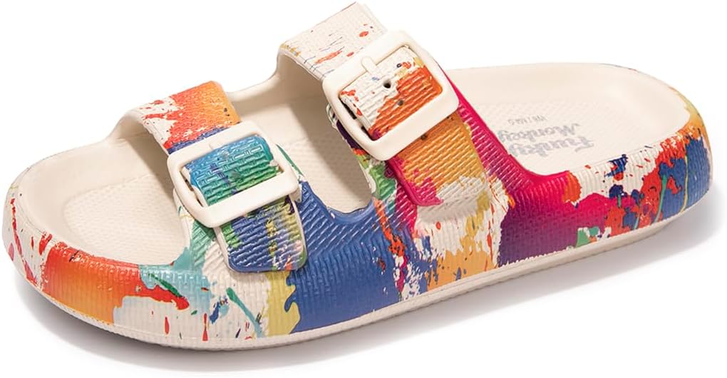 

Унисекс сандалии FUNKYMONKEY EVA с комфортной подошвой, толстой подошвой, регулируемыми двойными пряжками, водонепроницаемые, с мягкой подошвой, Camouflage Transfer