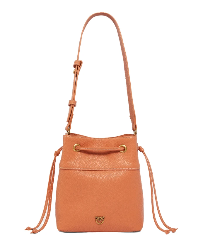 

Миниатюрная кожаная сумка-ведро Pinko, оранжевый