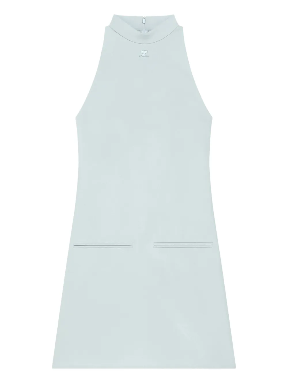 

Платье с высоким воротником Courrèges, синий