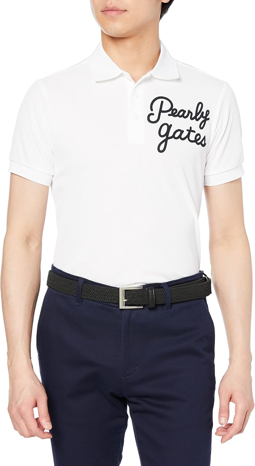 

Мужская поло-рубашка с коротким рукавом Parly Gates 053-3160417 (впитывающая, быстросохнущая, приятная на ощупь, с защитой от УФ-излучения), для гольфа Pearly Gates, темно-синий/белый