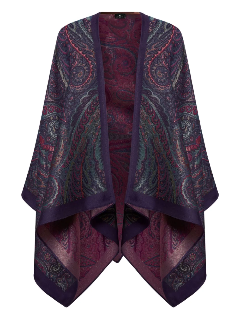 

Открытый плащ с узором пейсли ETRO, синий