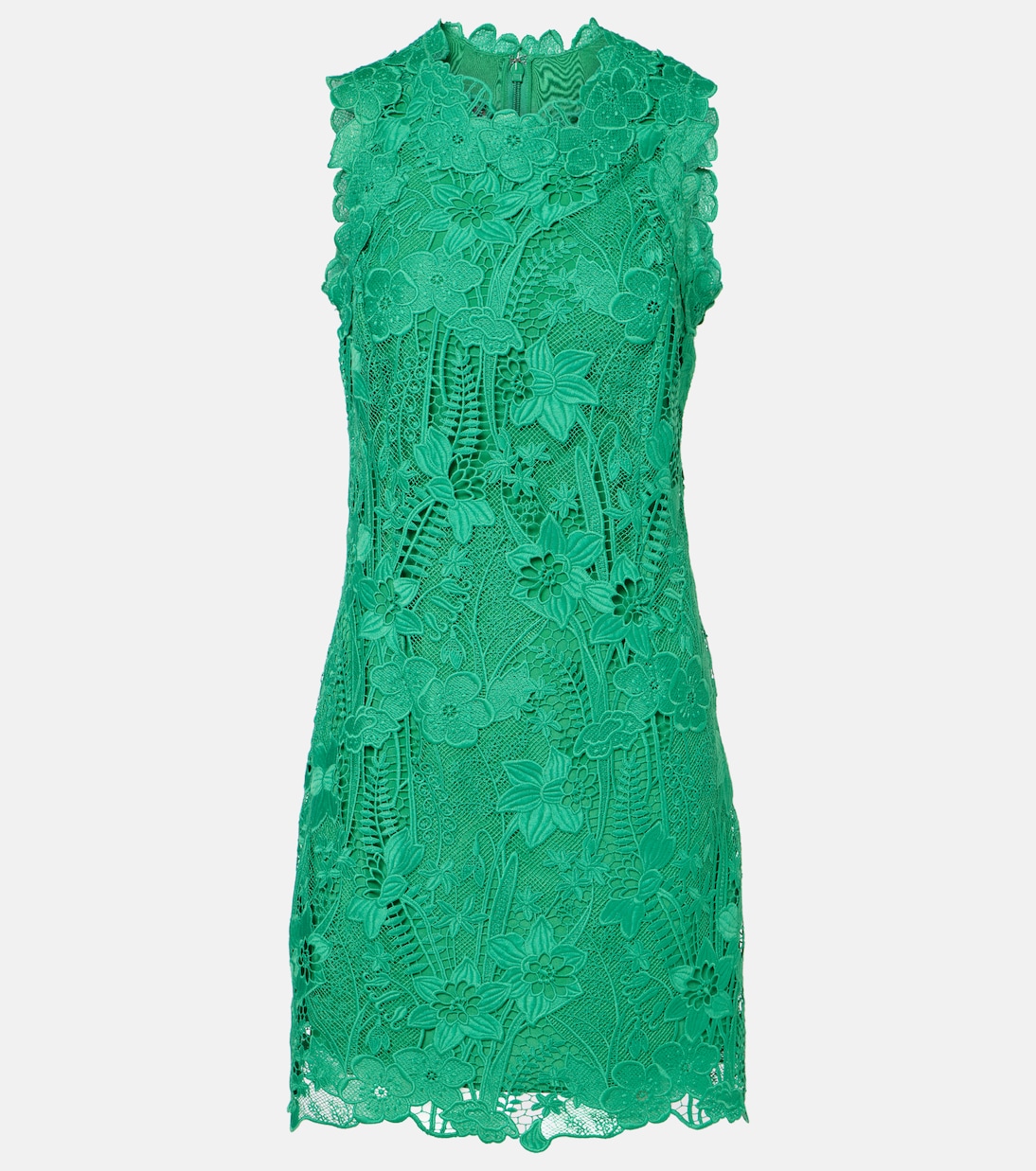 

Мини-платье из цветочного кружева Monique Lhuillier, Grass