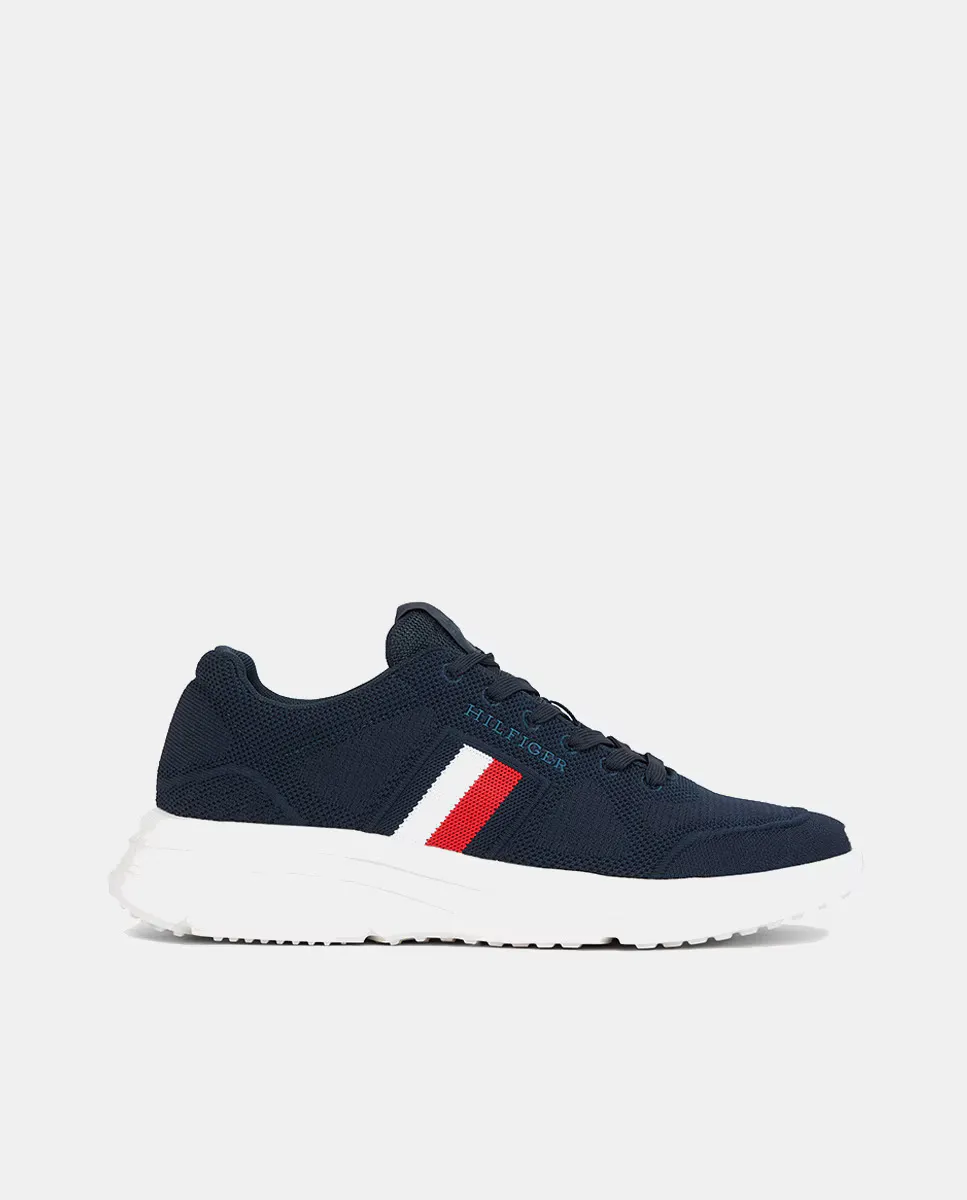 

Вязаные кроссовки Tommy Hilfiger с боковым флагом, темно-синий