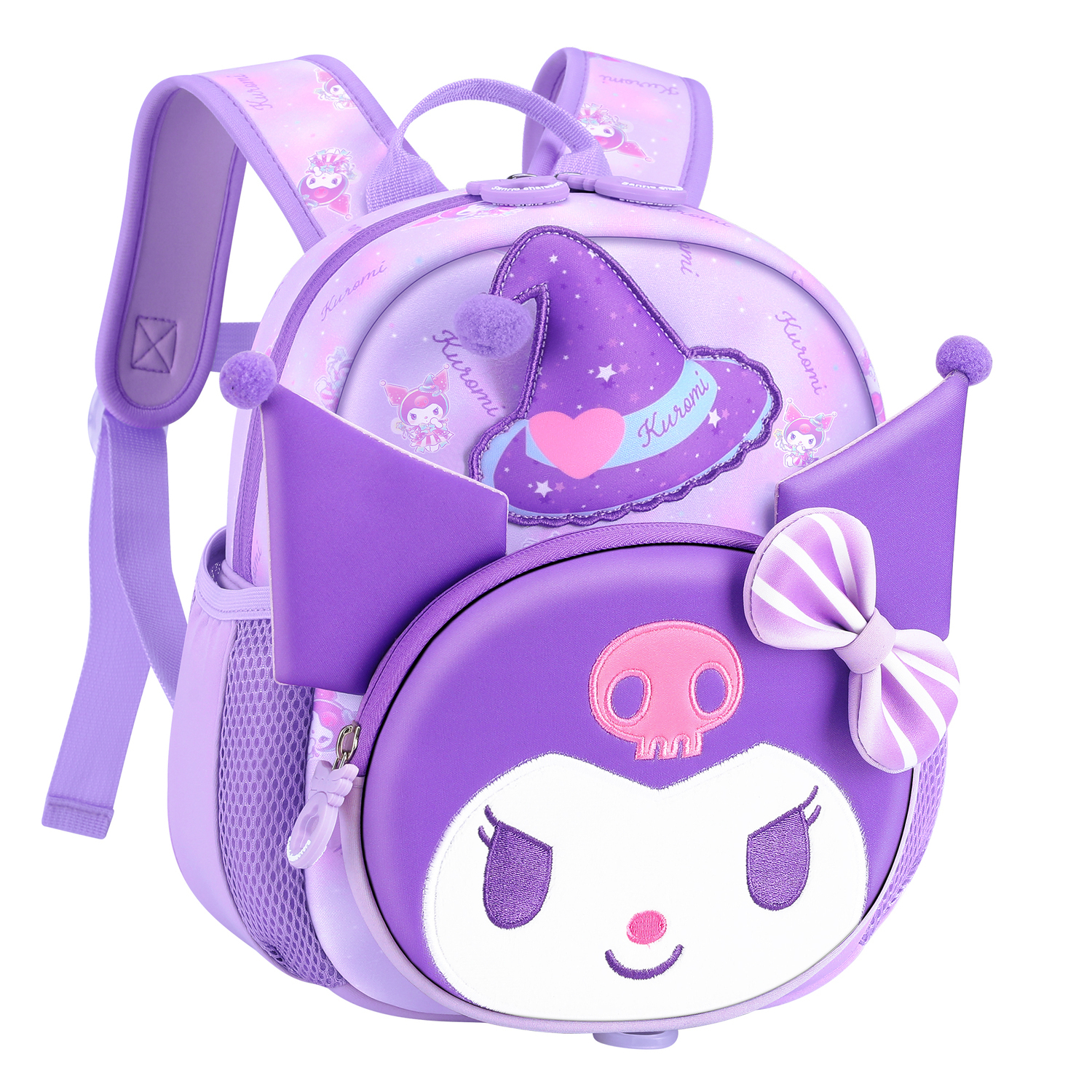 

Sanrio Куломи Полиэстер Студенческая Сумка Обычная Женская Фиолетовая, Kuromi Purple
