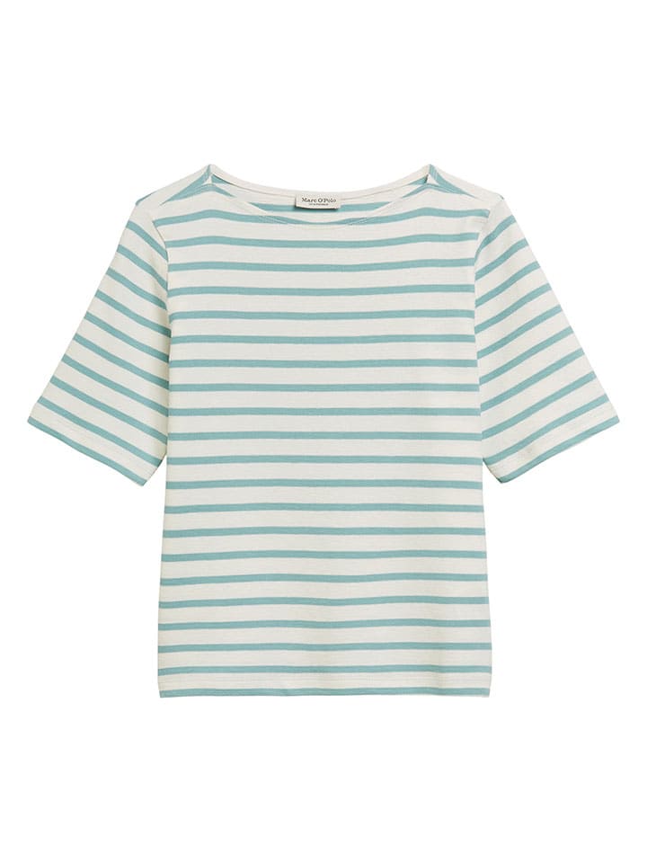 

Marc O'Polo Футболка бело-бирюзового цвета, Зеленый, Marc O'Polo Футболка бело-бирюзового цвета