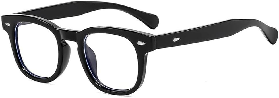 

Модные женские солнцезащитные очки с квадратными заклепками, в стиле ретро, ​​желто-синие, с защитой от УФ-излучения UV400 и прозрачными линзами SKFGNX, Glossy Black Clear