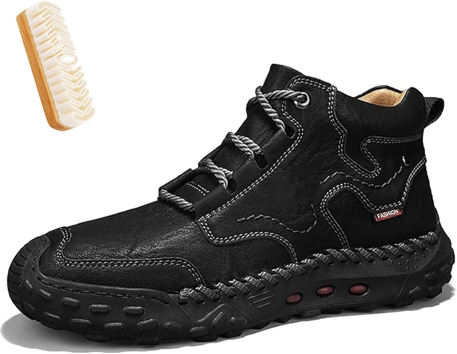 

Мужская обувь, оксфорды из натуральной кожи с нескользящей резиновой подошвой, удобные стильные мужские ботинки Giltpeak, черный