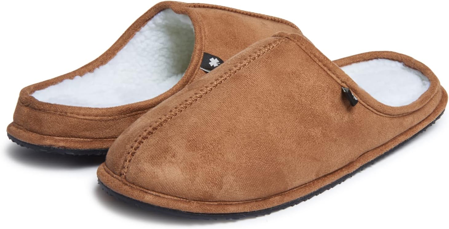 Мужские тапочки Lucky Brand из микрозамши с эффектом памяти и подкладкой из шерпы, теплые и мягкие, для дома и улицы, Tan — фото 3