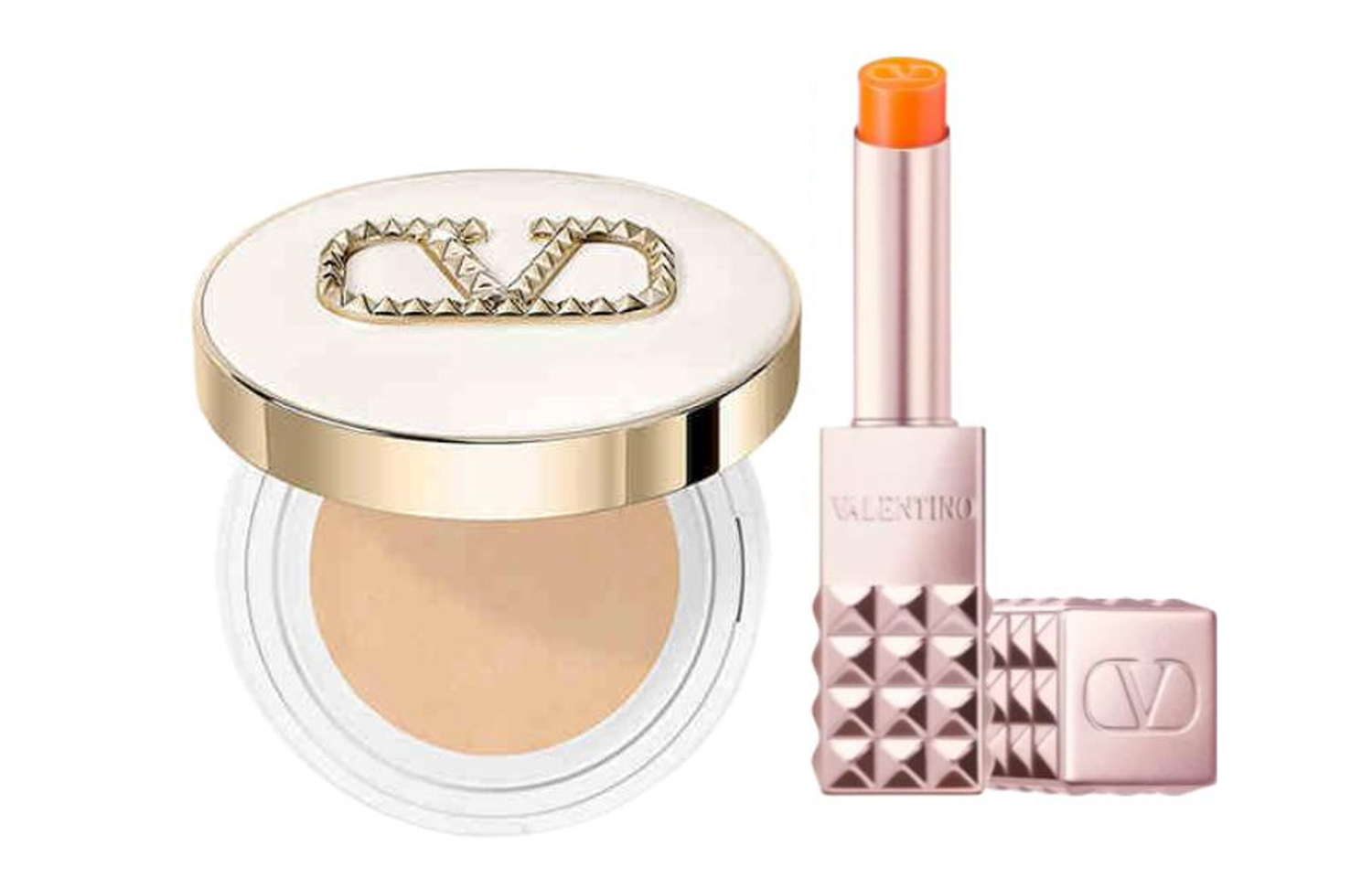 Тональная основа Dewy Air Cushion и бальзам для губ Watery Lip Balm набор Легко растушевывается натуральный крем-пудра 12г+бальзам для губ 1.9г Valentino — фото 2