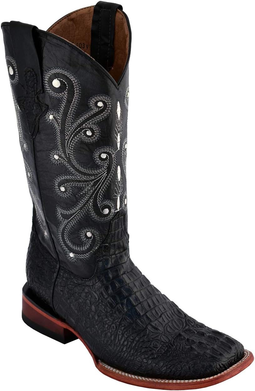 

Мужские повседневные ботинки Ferrini Italia Stampede с квадратным носком и принтом крокодила, средняя голень - коричневые