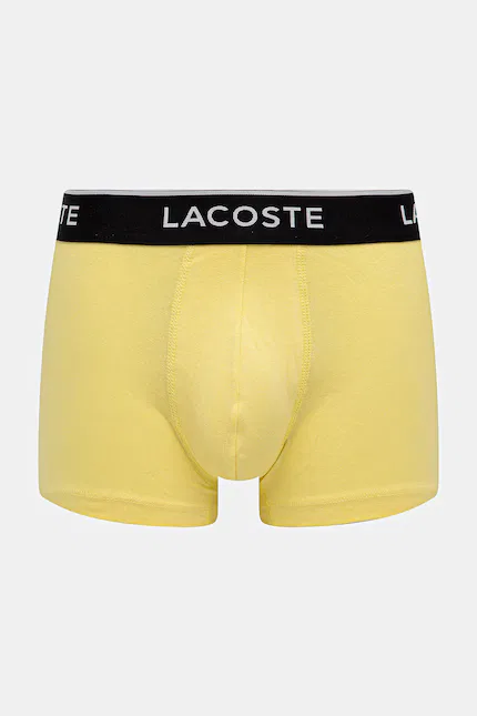 Боксеры мужские из мягкого хлопка с эластаном 3 шт Lacoste, серый — фото 4