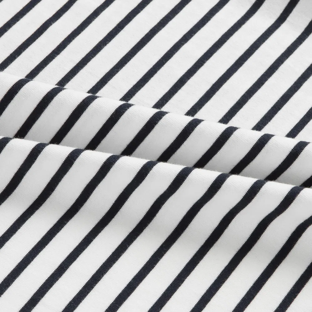 Женская полосатая футболка тёмно-синяя от Lacoste — фото 4