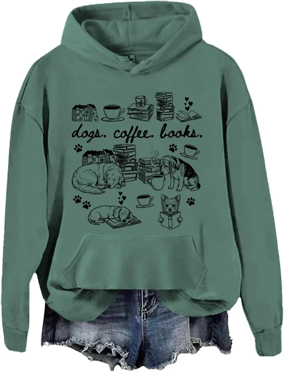 

Толстовка Dogs and Coffee and Books Phncal