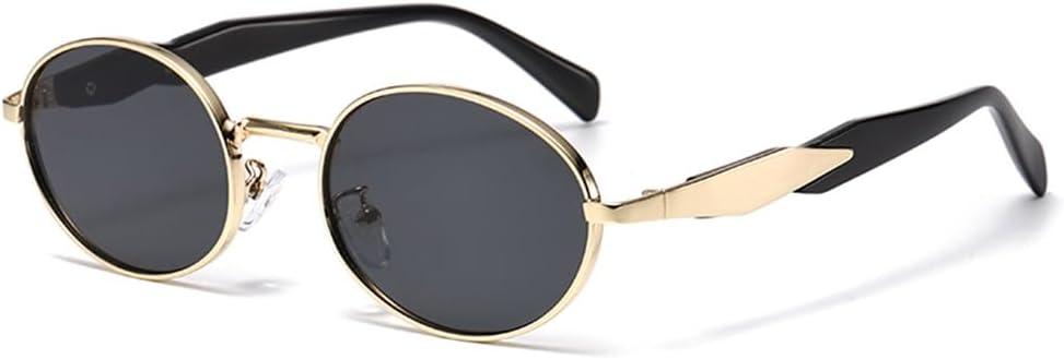 

Женские овальные солнцезащитные очки из сплава, модные солнцезащитные очки с градиентной окраской, для занятий спортом на открытом воздухе и велоспортом KTUCN, Golden Black