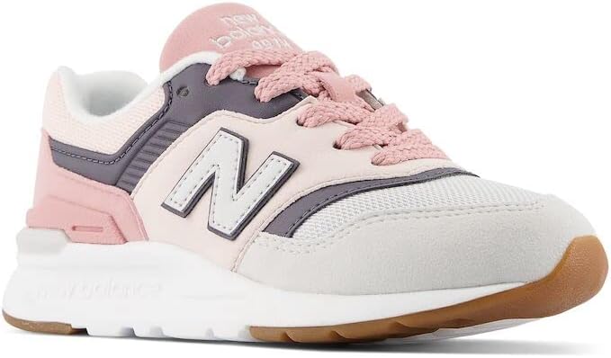 Детские кроссовки New Balance 997h V1 на шнуровке (унисекс), розовый/розовый/серый — фото 4