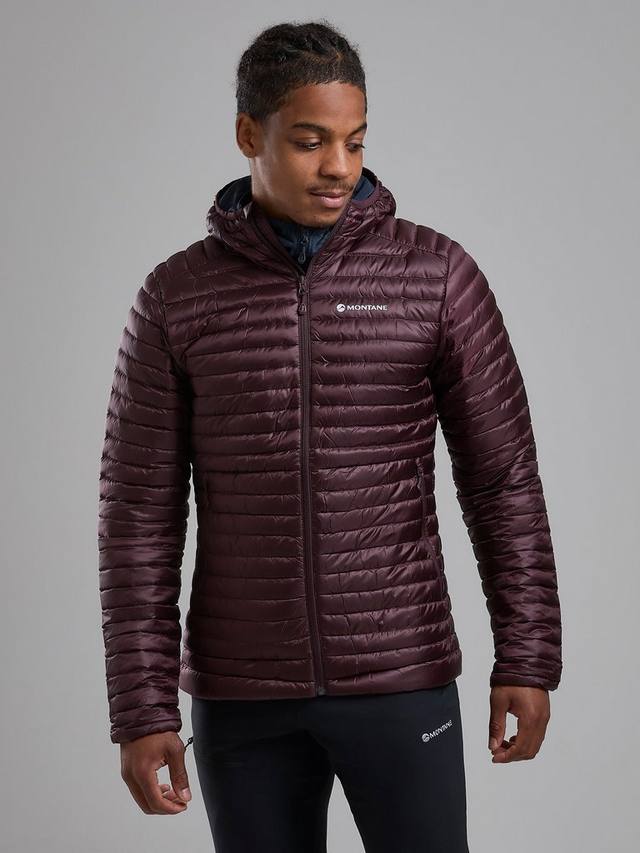 

Антифриз лайт куртка пуховая утепленная с капюшоном и карманом Montane, Dark Garnet