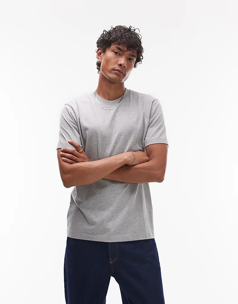 

Футболка Topman прямого кроя серо-лилового цвета