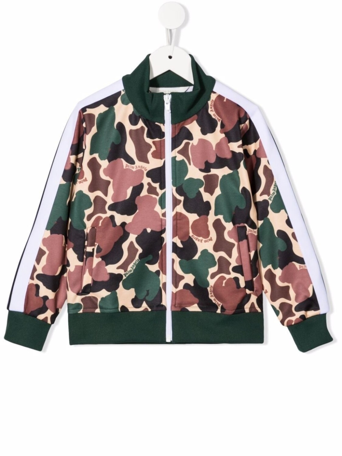 

Palm Angels Kids спортивная куртка с камуфляжным принтом, зеленый