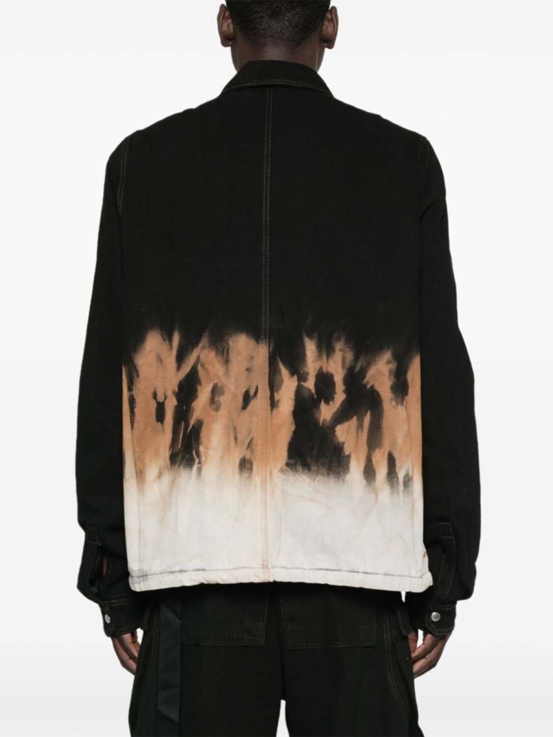 Rick Owens DRKSHDW джинсовая куртка с принтом тай-дай, черный — фото 4