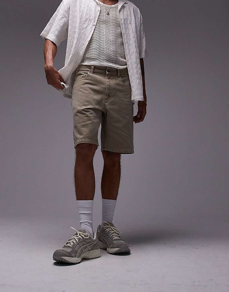 

Topman – серо-бежевые шорты свободного кроя