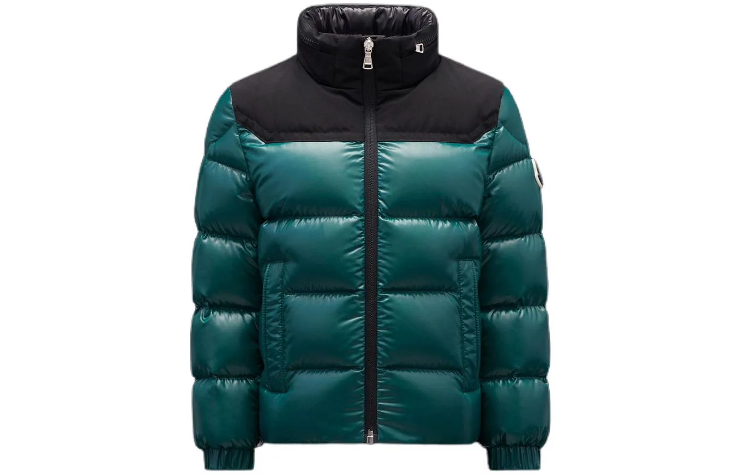 Moncler Детская куртка и пальто зеленого цвета — фото 3