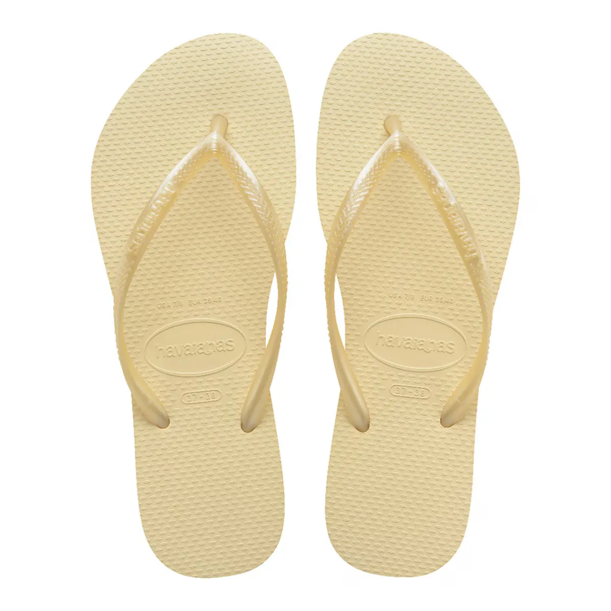 Женские шлепанцы Hav. Тонкий сливочный крем 412 Havaianas, натуральный