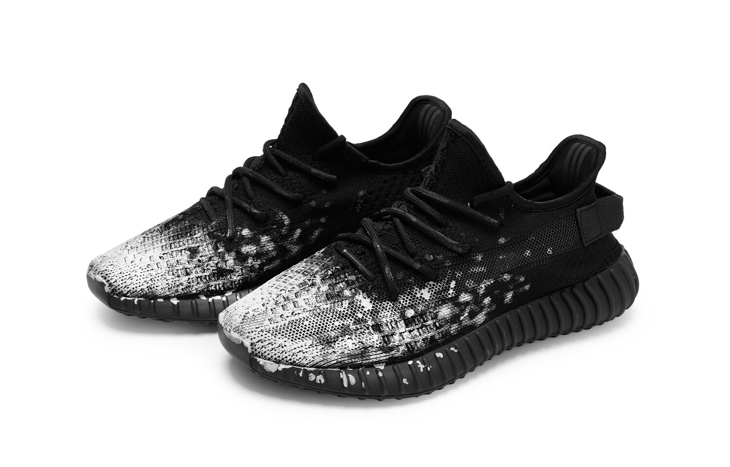 Кроссовки adidas originals Yeezy Boost 350 V2 Lifestyle Shoes Unisex Low-top White, черный/белый — фото 3