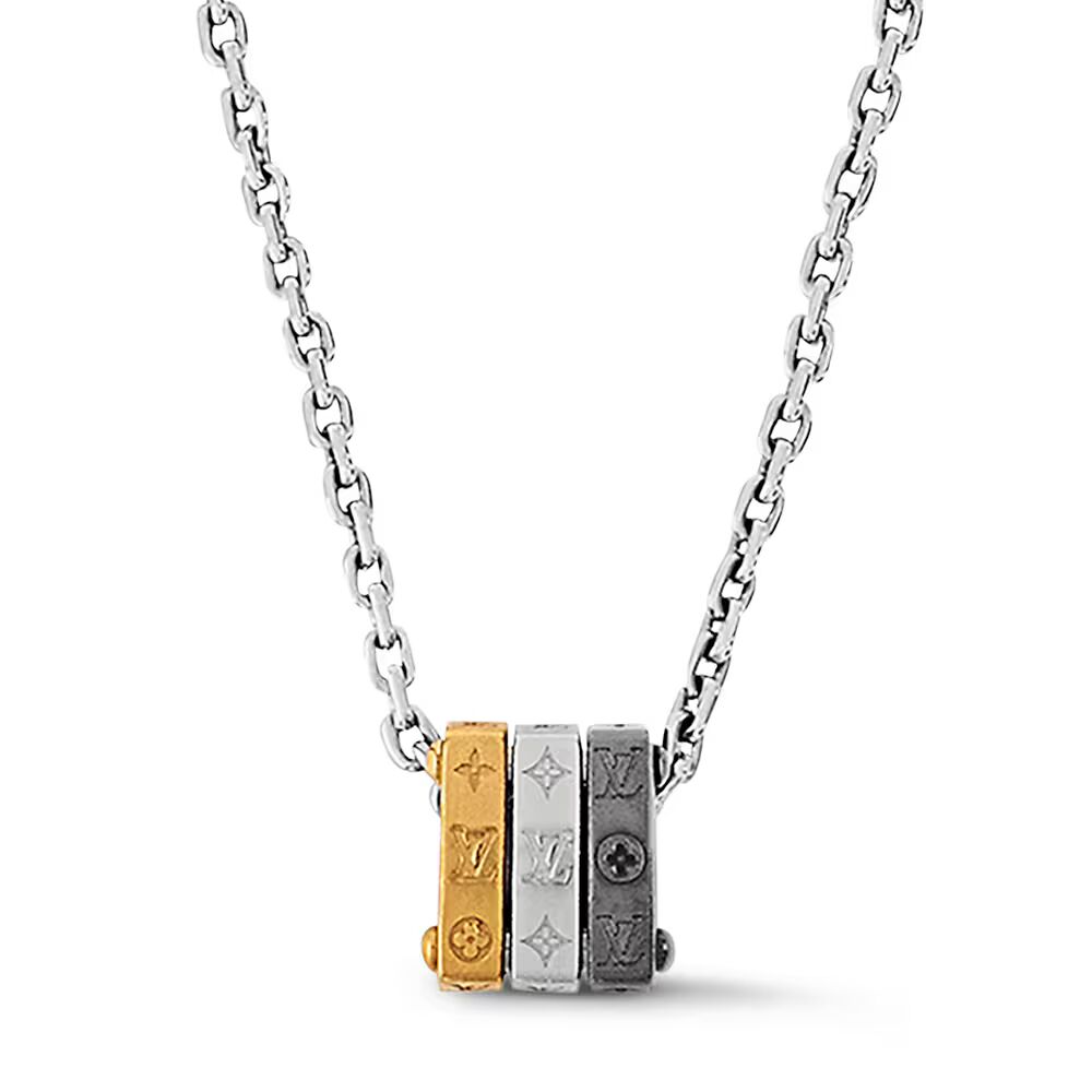 

Ожерелье с монограммой Louis Vuitton, металлик