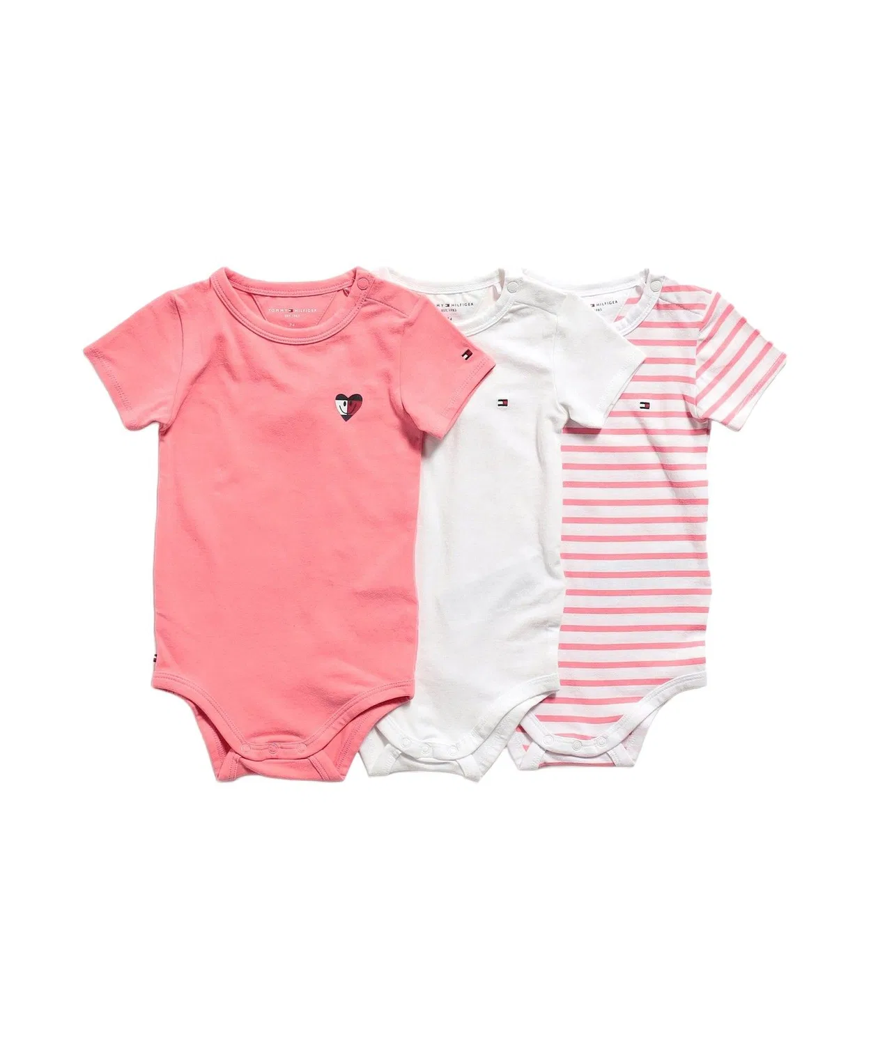 Боди-гифтбокс Tommy Hilfiger 3 штуки, 70-90, розовый