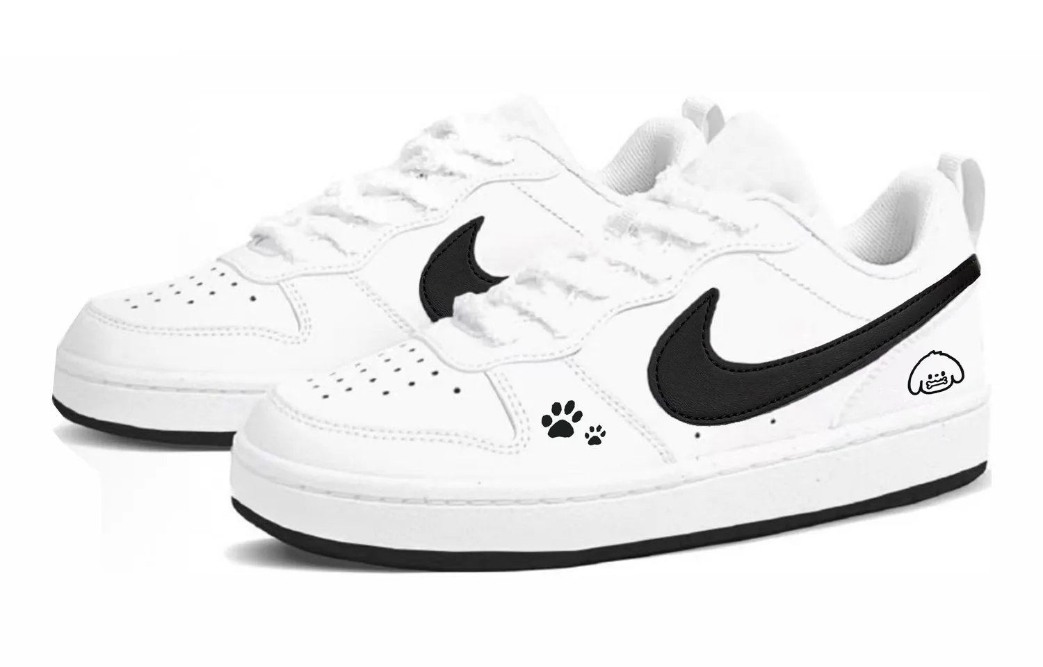 Nike Court Borough 2 Low top Skateboard Shoes Black Unisex — фото 4