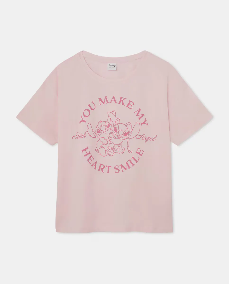 

Женская футболка Stitch & Ángel smile Easy Wear, цвет Rosa claro