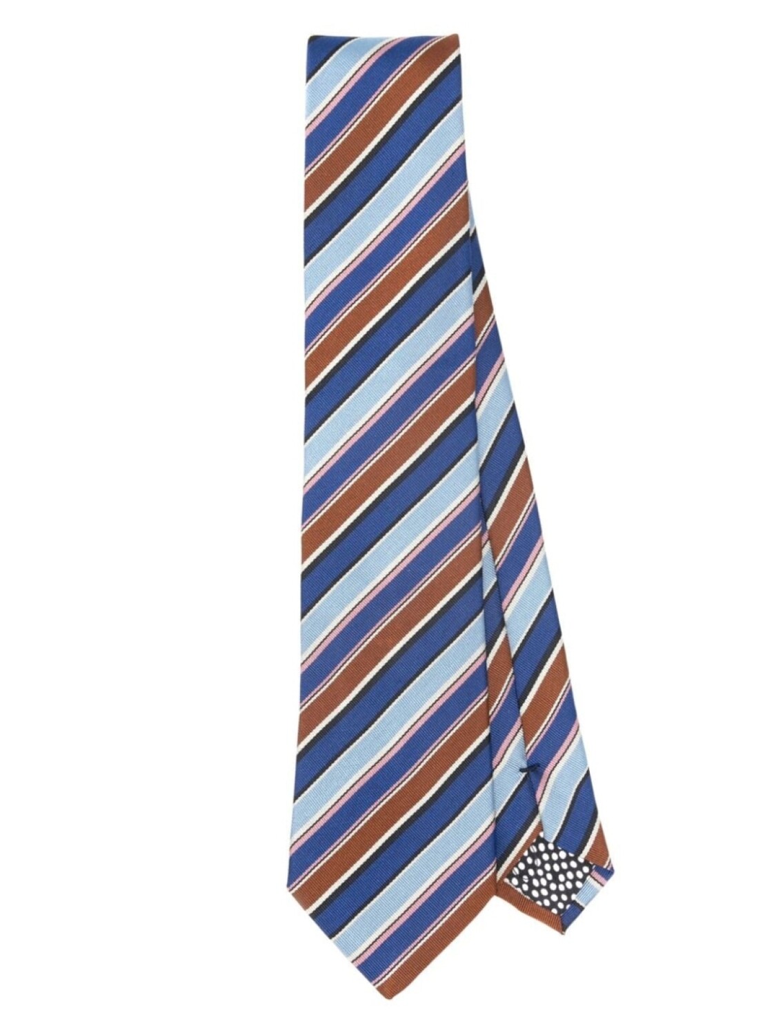 

Шелковый галстук Club Stripe Paul Smith, коричневый