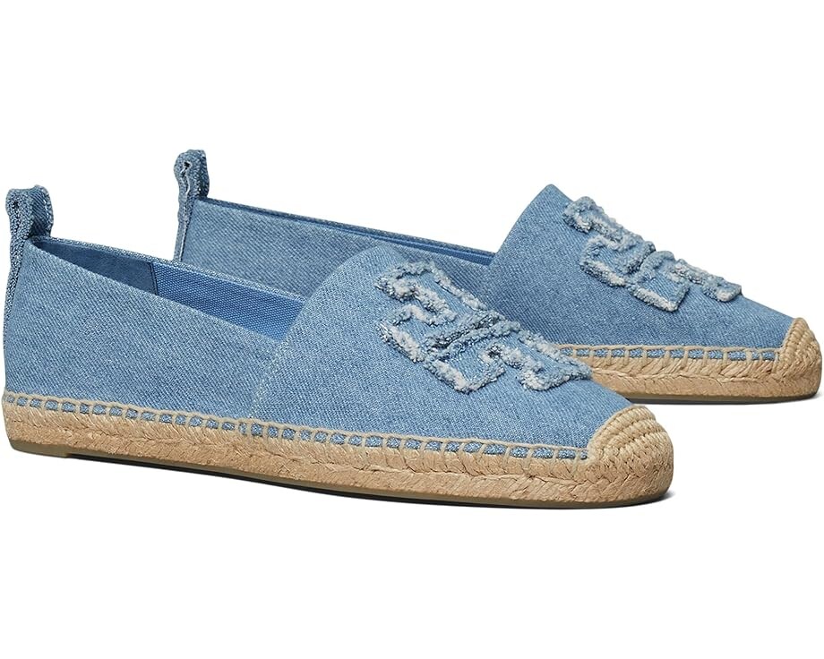 

Туфли на плоской подошве Tory Burch Double T Espadrille, цвет Denim