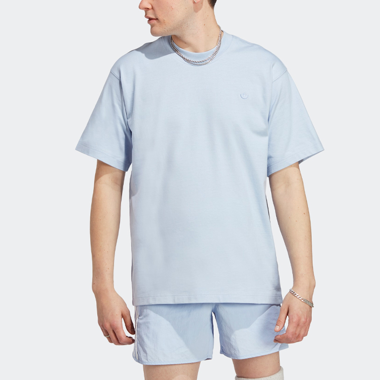 ADICOLOR Футболка Мужская Светло-розовая Голубая Adidas Originals — фото 3