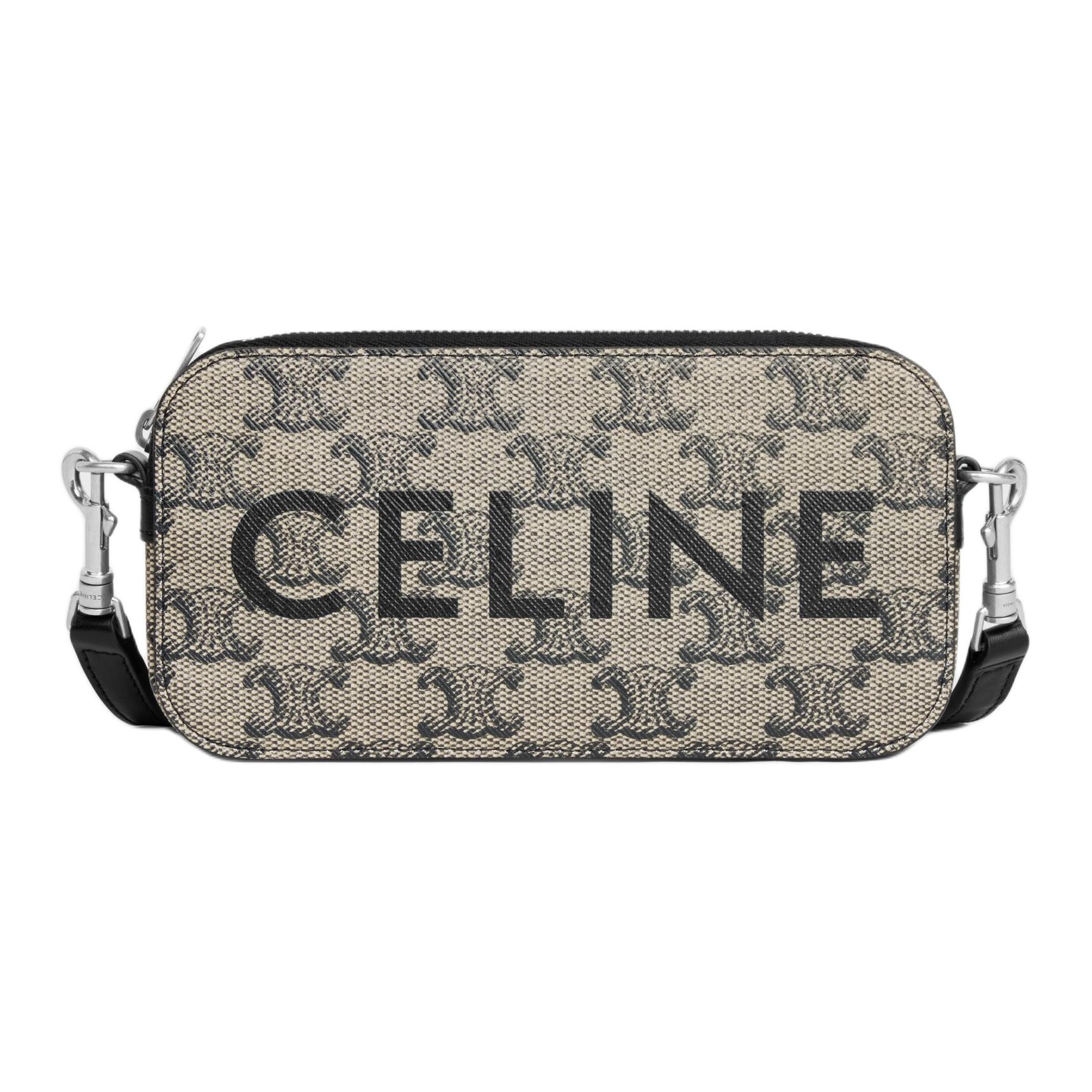 

Triomphe Canvas One Shoulder Crossbody Clutches Unisex Light Brown CELINE
