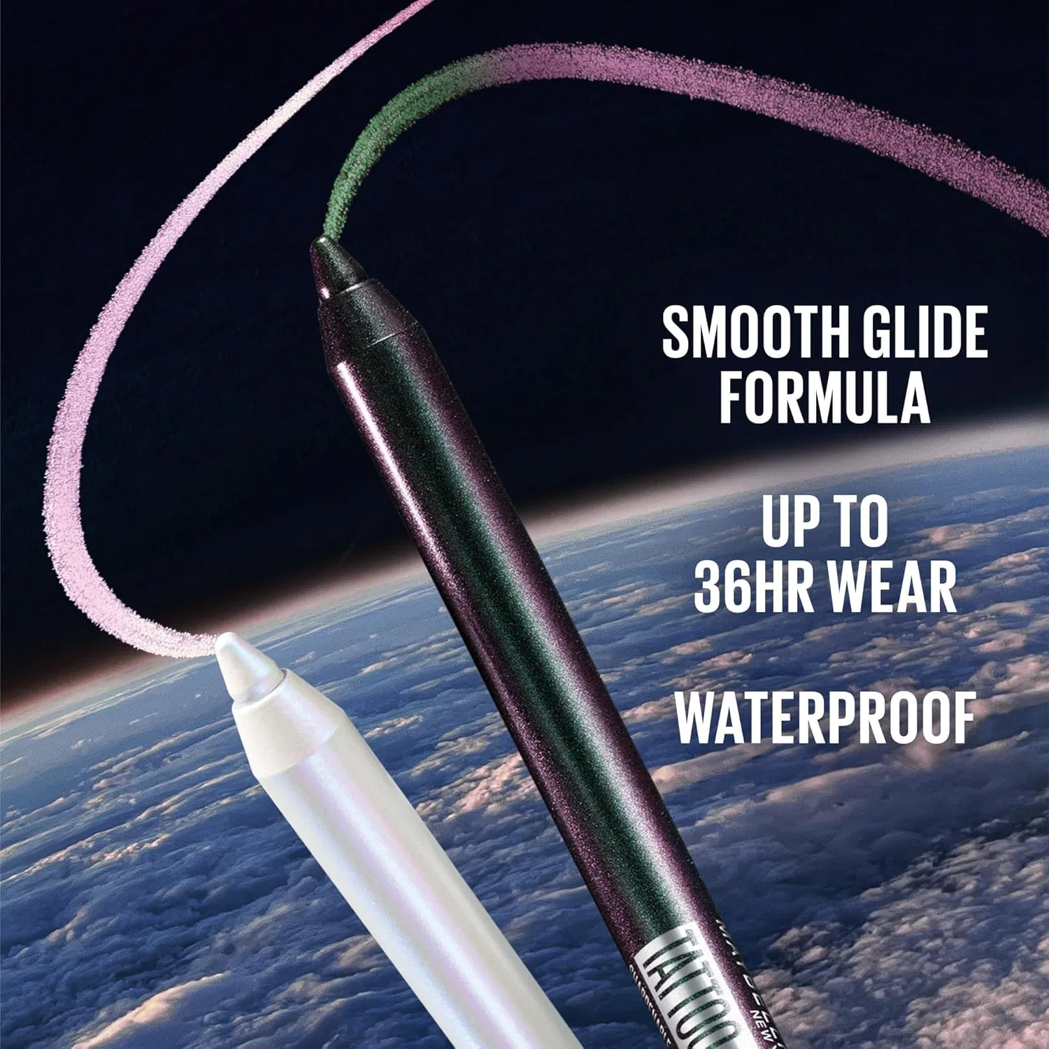 Подводка для глаз Tattoo Studio Long Lasting Sharp Eyeliner Pencil Maybelline, 1,134 г, цвет Aurora Flip — фото 3