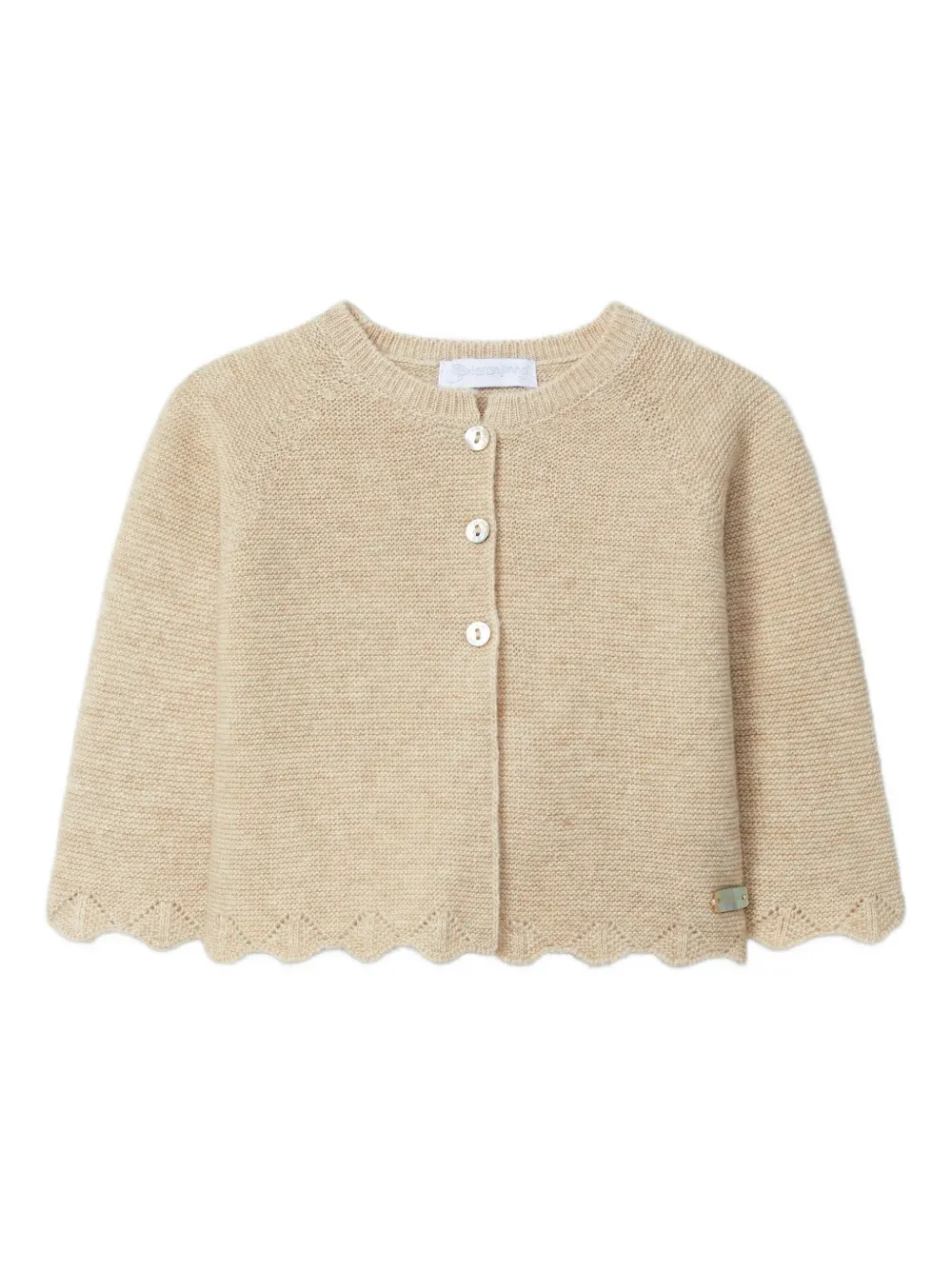 

Кардиган с волнистыми краями Laranjinha, бежевый