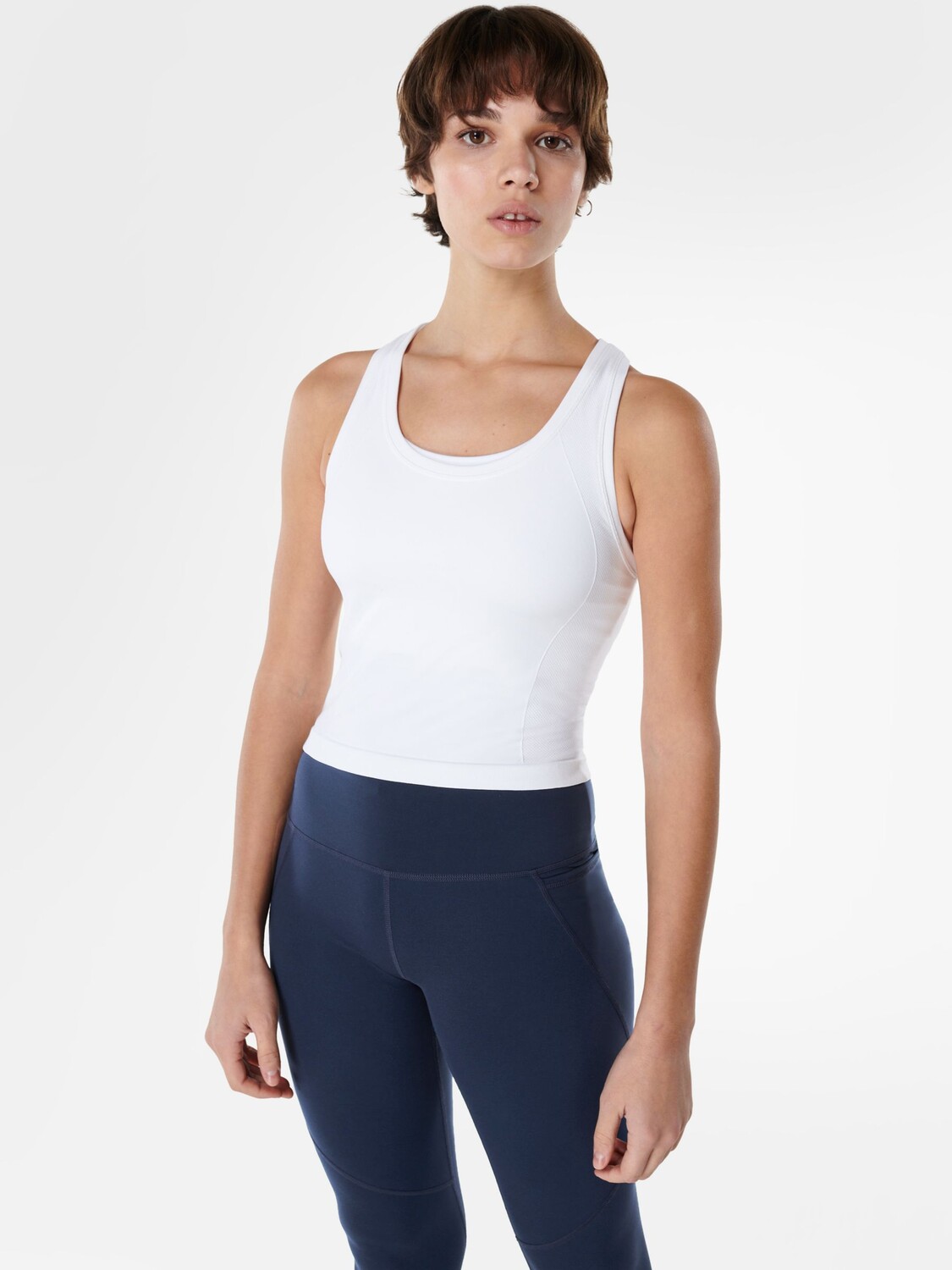

Укороченный спортивный жилет Sweaty Betty Athlete Racerback, белый