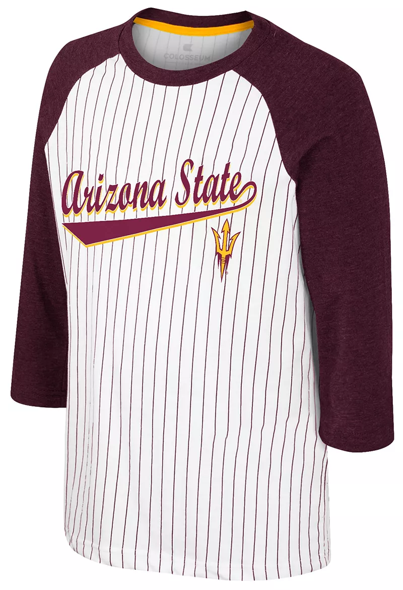 

Белая футболка реглан с длинными рукавами Colosseum Youth Arizona State Sun Devils
