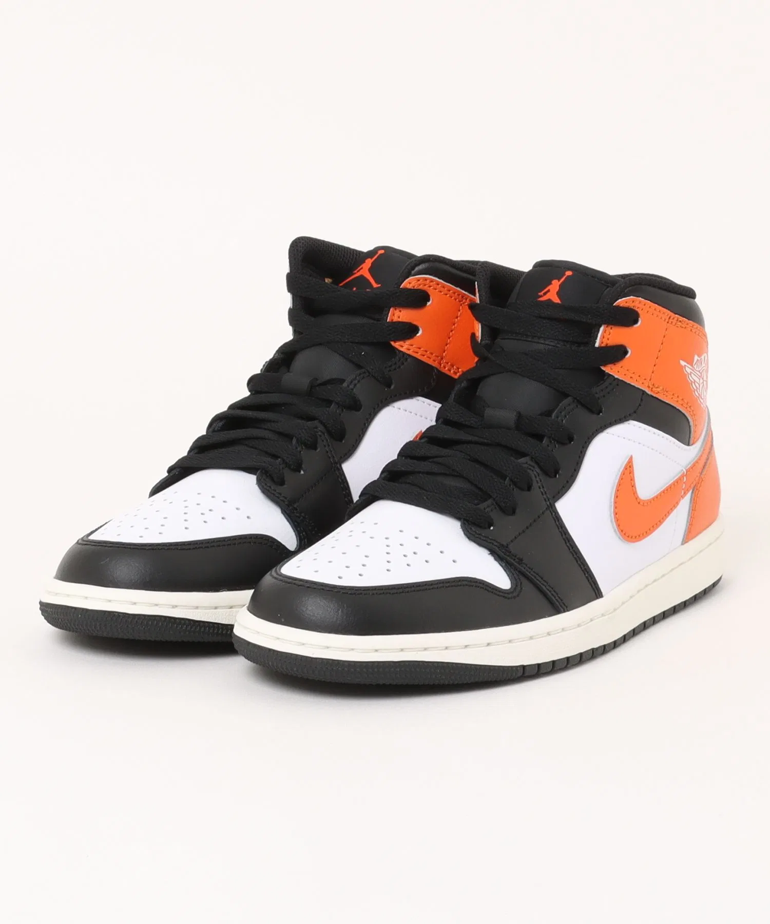Мужские кроссовки Air Jordan 1 Mid из натуральной кожи JORDAN BRAND красные