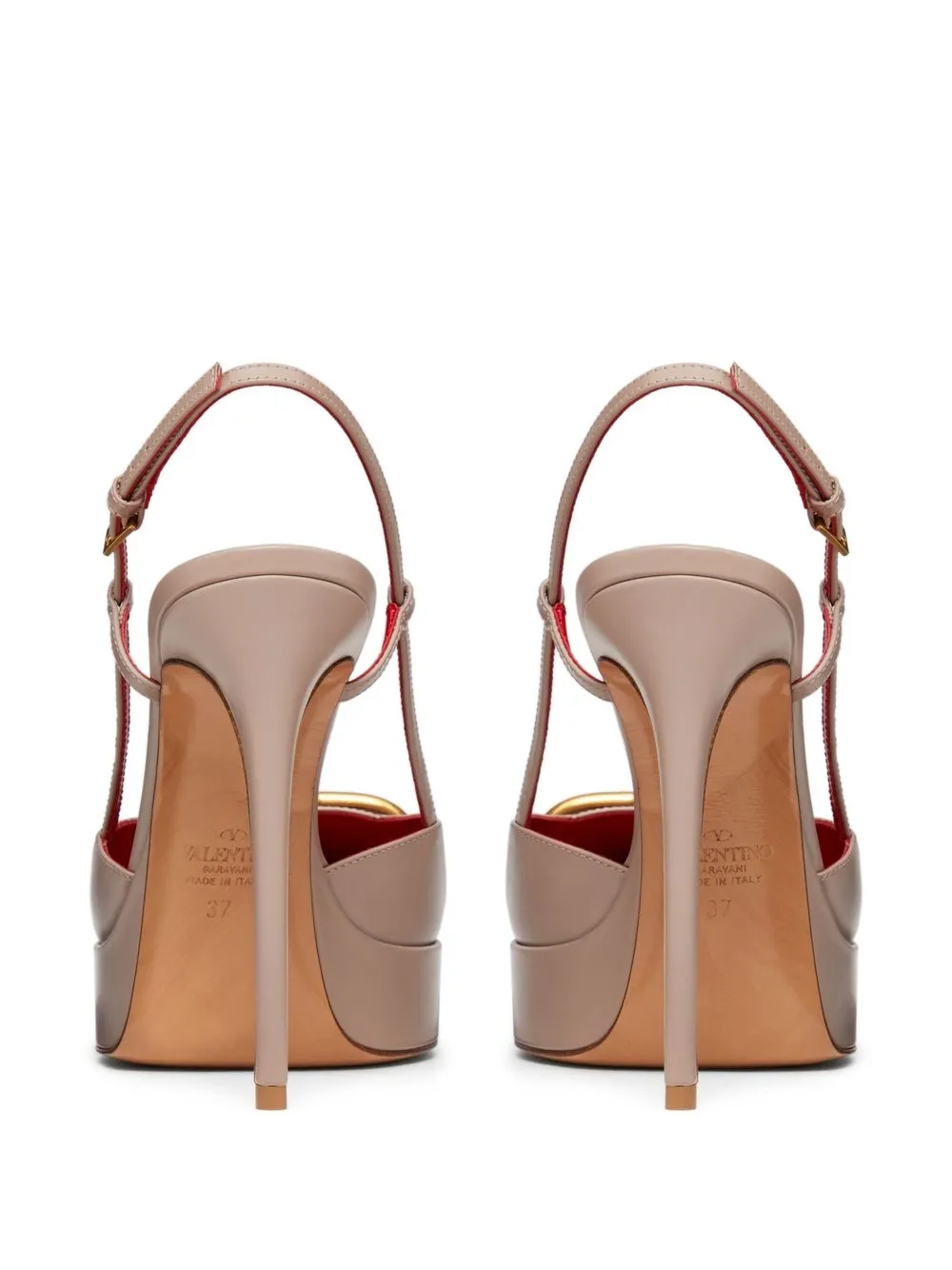 Туфли с ремешком на пятке и логотипом VLogo Signature VALENTINO GARAVANI, нейтральный — фото 3