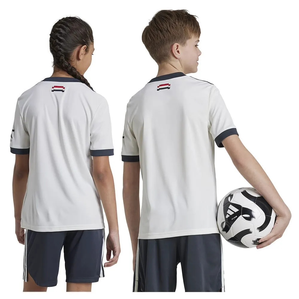 Футболка с коротким рукавом adidas Manchester United 24/25 3 Stripes junior, белый — фото 2