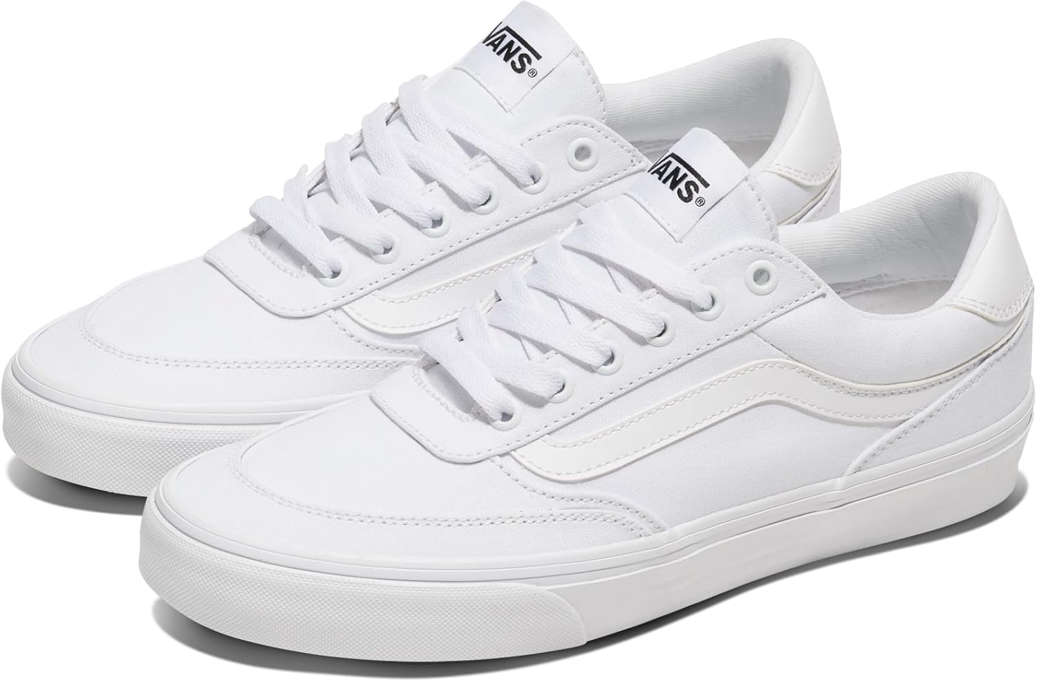 Vans Mens Brooklyn Ls Shoe | Кроссовки Low-top для повседневной носки, прогулок, работы и моды, Canvas White/White — фото 2