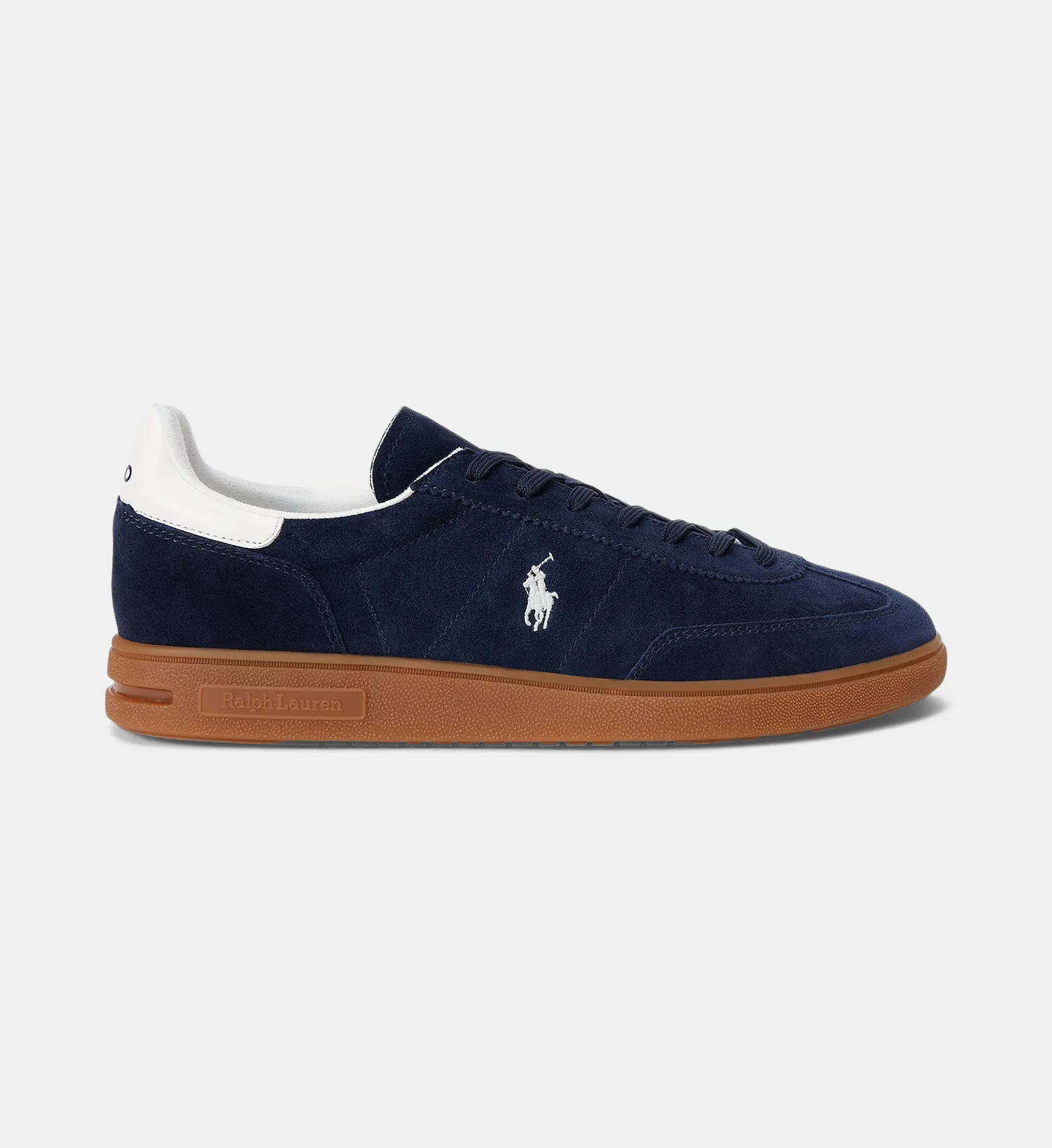 Фирменные низкие кроссовки из замши POLO RALPH LAUREN, синий